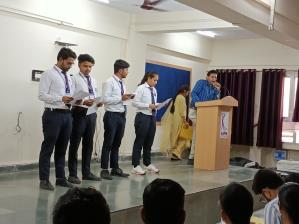 The oath Ceremony of Maverick Club was held on 29th April 2025, in the presence of the Respected Mrs. Sunita Singh Mam (Manager, KIPM Technical Campus) and Respected Mr. Vinod Singh Sir (Managing Director, KIPM Technical Campus)