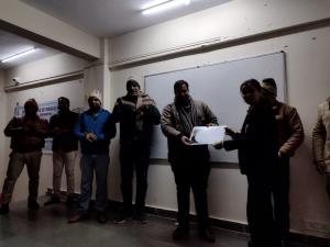 Certificate distribution of Python Programming Project Training for BCA students by Limat-Soft Solution Pvt. Ltd.
