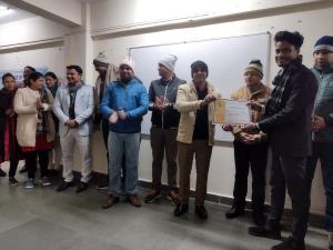Certificate distribution of Python Programming Project Training for BCA students by Limat-Soft Solution Pvt. Ltd.

