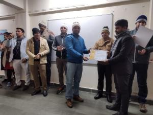 Certificate distribution of Python Programming Project Training for BCA students by Limat-Soft Solution Pvt. Ltd.
