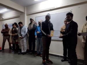 Certificate distribution of Python Programming Project Training for BCA students by Limat-Soft Solution Pvt. Ltd.
