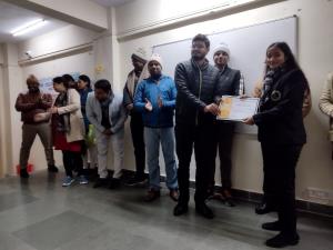 Certificate distribution of Python Programming Project Training for BCA students by Limat-Soft Solution Pvt. Ltd.

