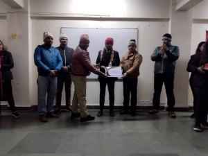 Certificate distribution of Python Programming Project Training for BCA students by Limat-Soft Solution Pvt. Ltd.
