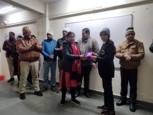 Certificate distribution of Python Programming Project Training for BCA students by Limat-Soft Solution Pvt. Ltd.

